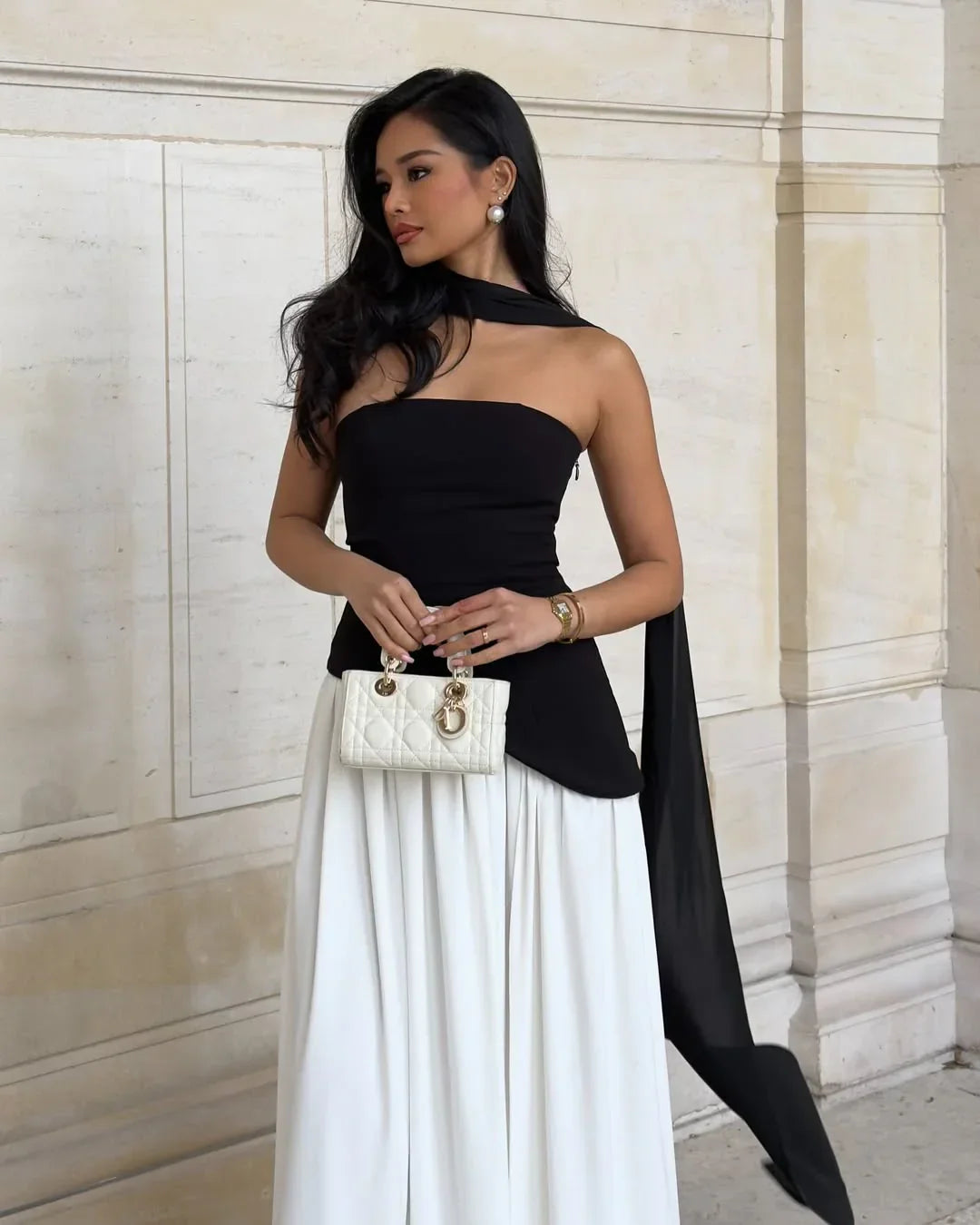 Slit Maxi dress for women with scarf