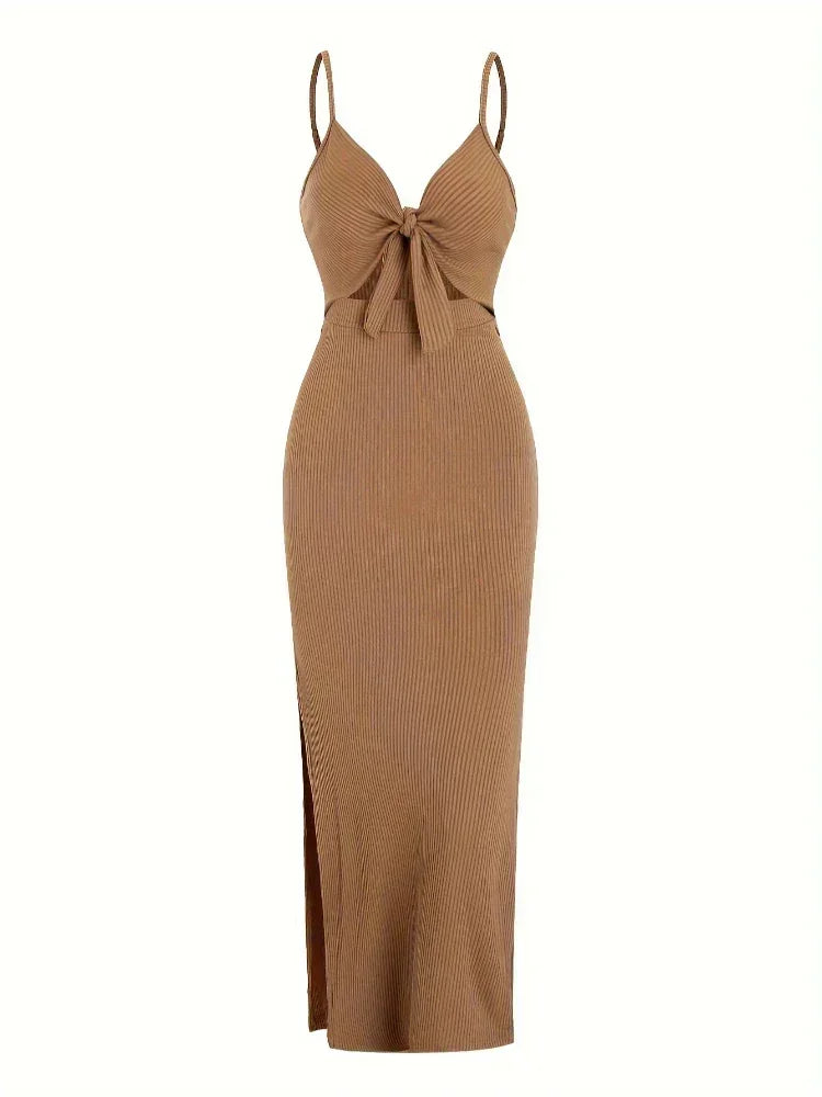 Women's black cutout Maxi dress