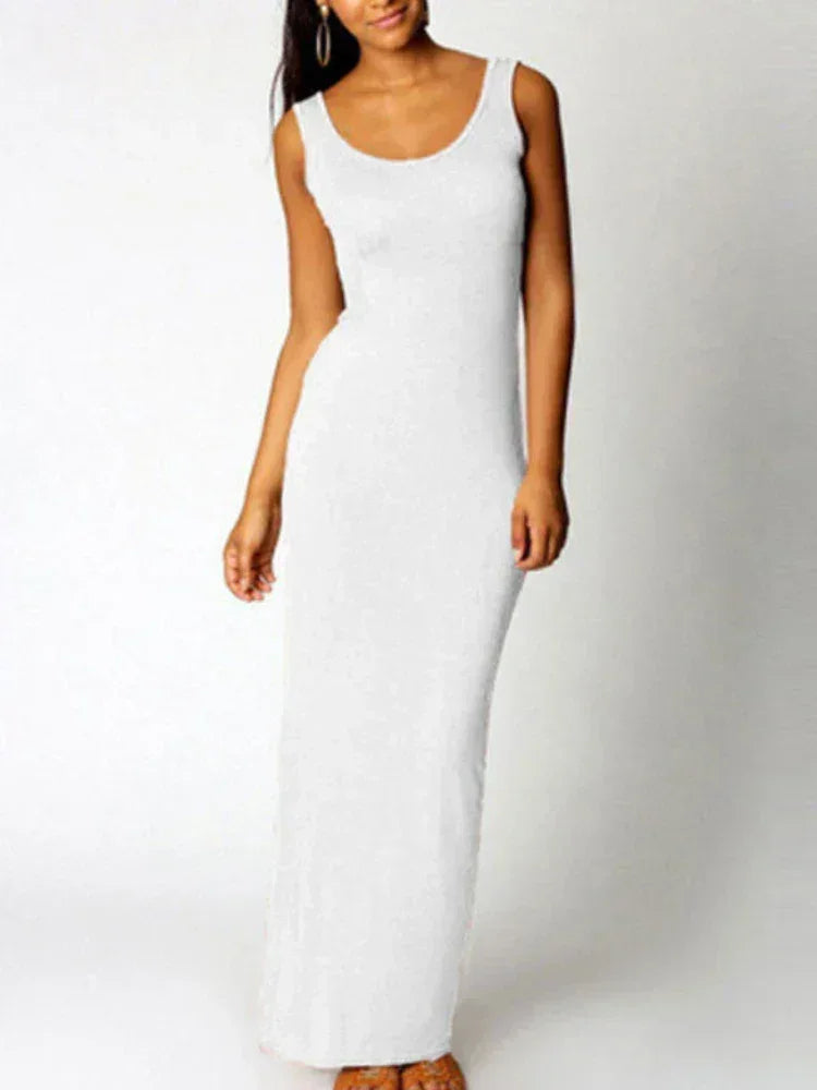 Maxi dress woman wide straps