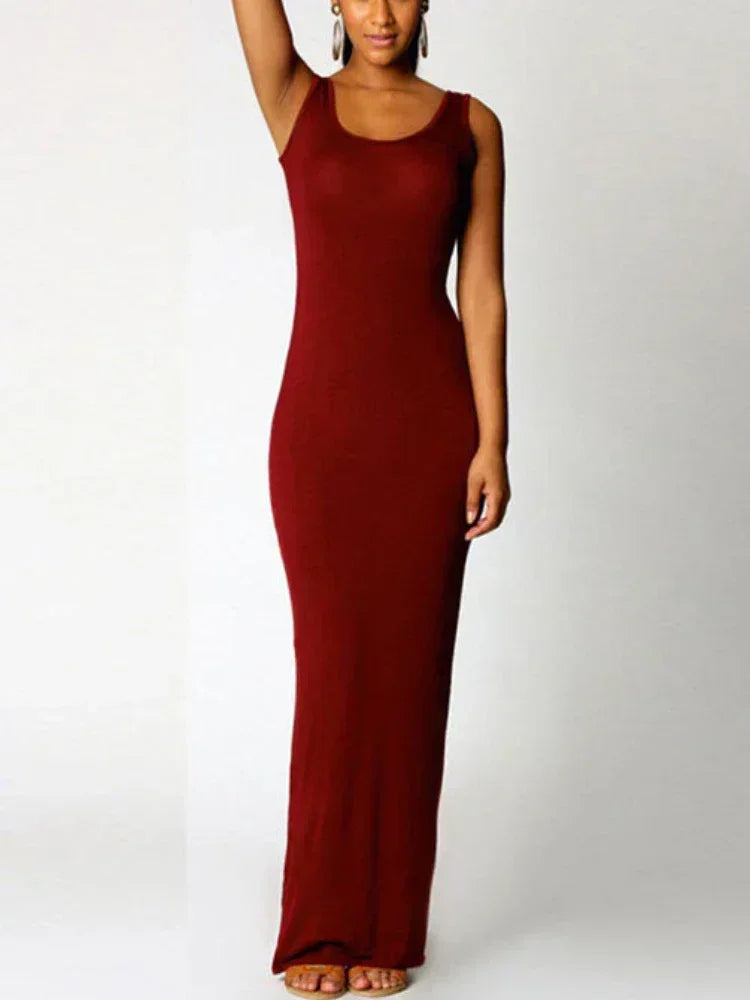Maxi dress woman wide straps