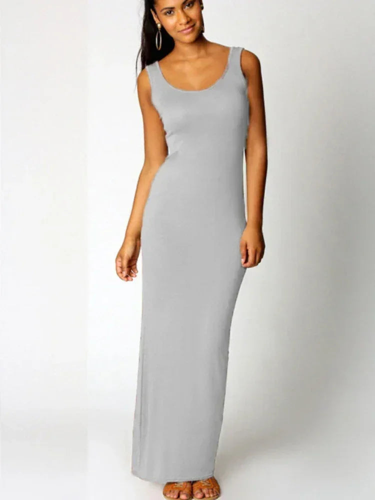 Maxi dress woman wide straps