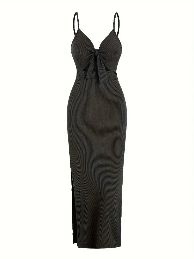 Women's black cutout Maxi dress